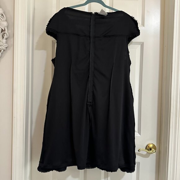 Tadashi TooPlus Size Sequin & Ruffle Mesh Overlay Cocktail Dress 2X - Picture 10 of 15